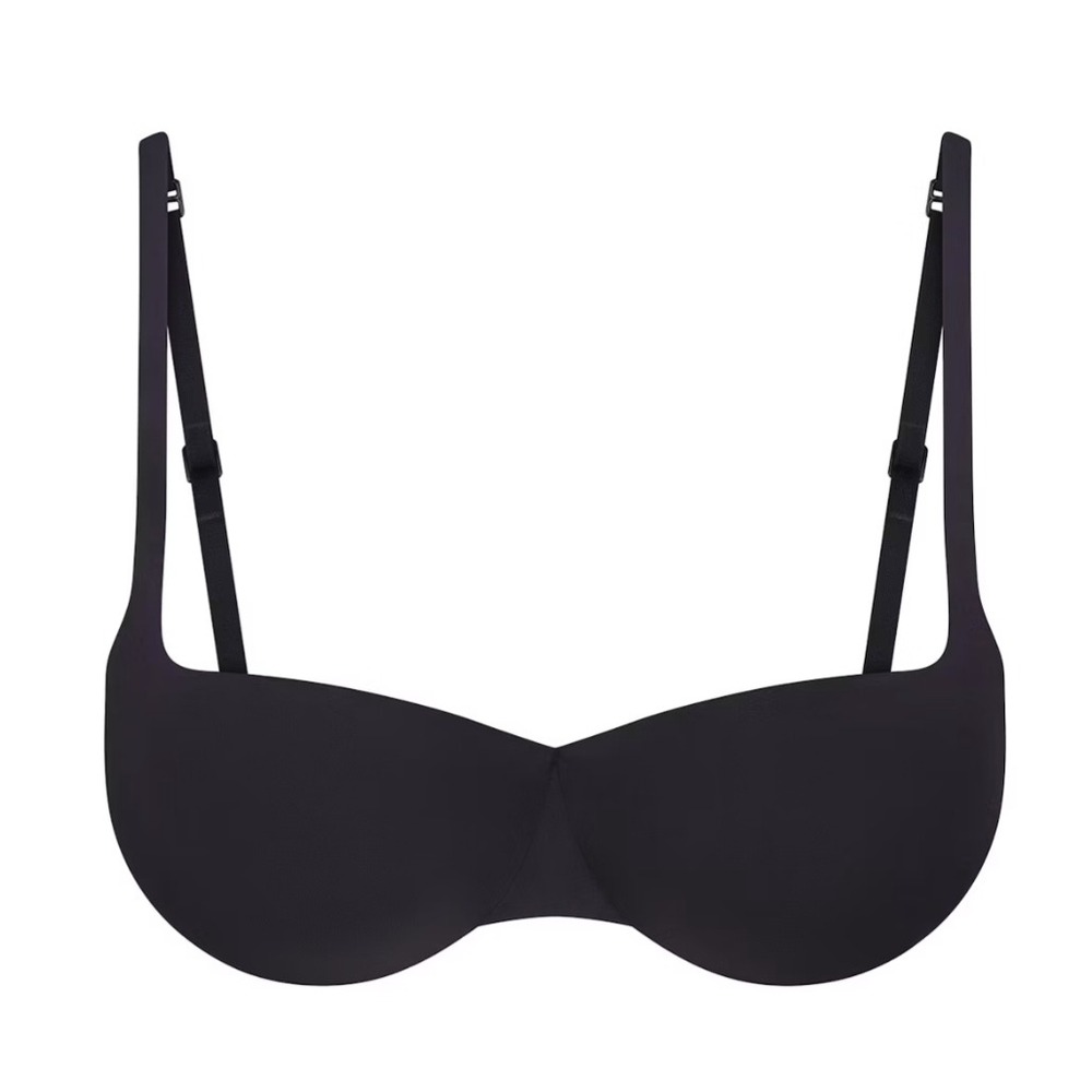 Skims Fits Everybody Lightly Lined Balconette Bra Onyx Black 34C BL-BAL-8709W